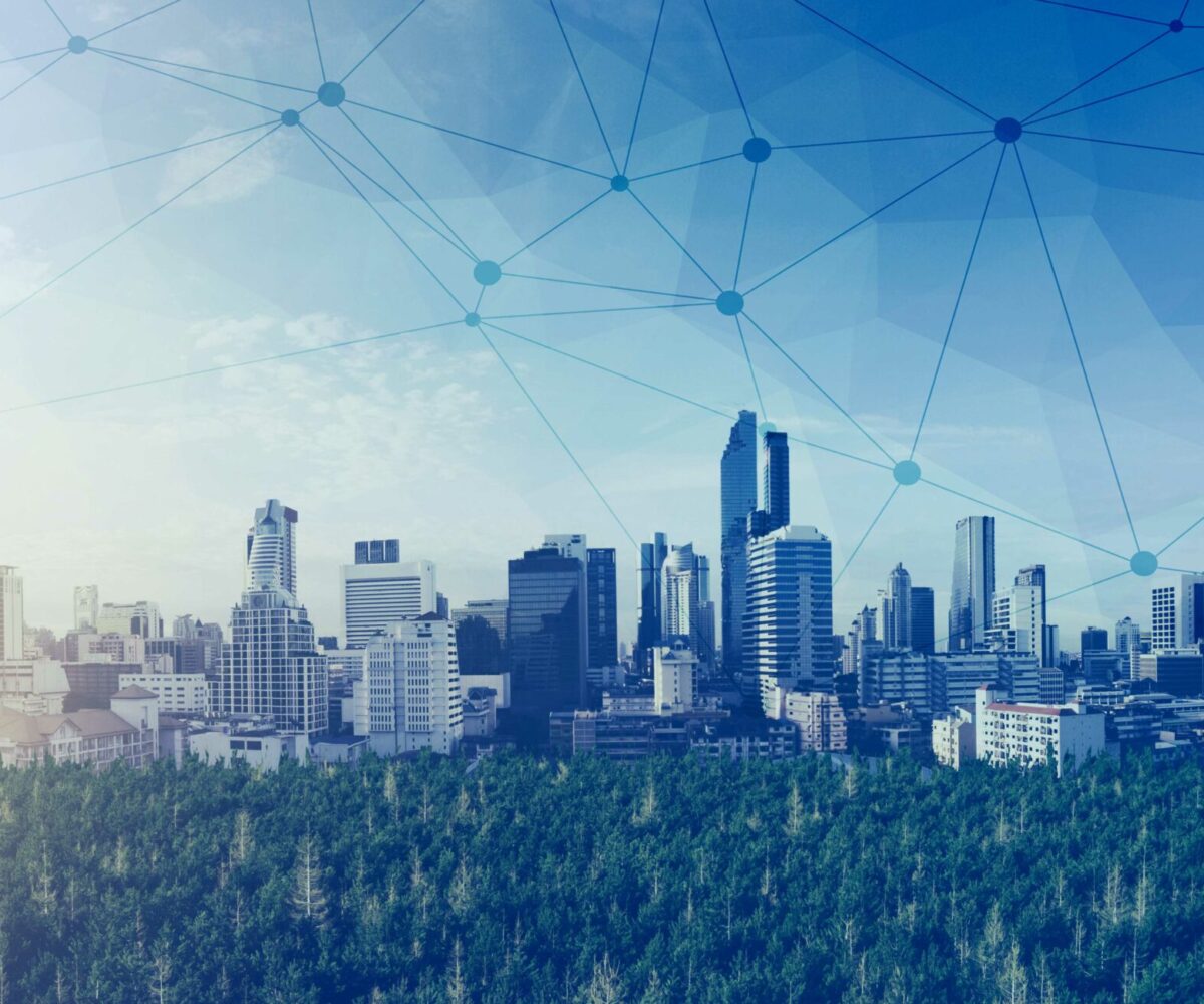 Image of a city skyscape with trees in the forgroud. EQTEC are marketing leaders in the gasification industry. Click to find out more.